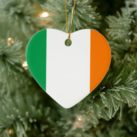 Vlag van Ierland Hart Keramisch Ornament (Boom)
