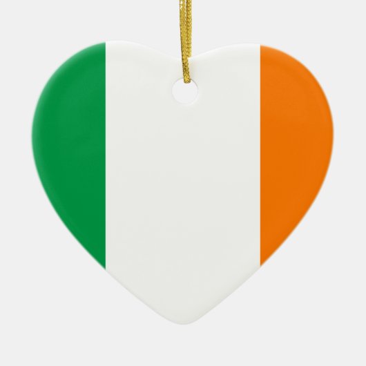 Vlag van Ierland Hart Keramisch Ornament (Voorkant)
