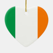 Vlag van Ierland Hart Keramisch Ornament (Achterkant)
