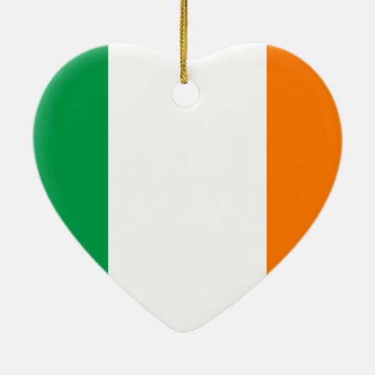 Vlag van Ierland Hart Keramisch Ornament (Achterkant)