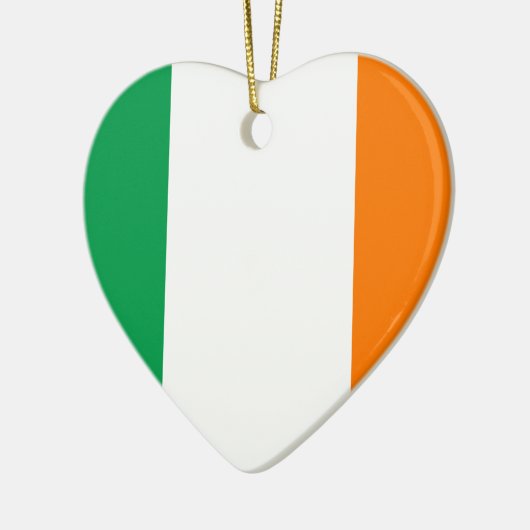 Vlag van Ierland Hart Keramisch Ornament (Links)