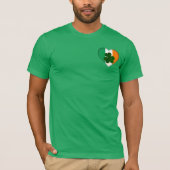 Vlag van Ierland Hart met Shamrock St. Patrick T-shirt (Voorkant)