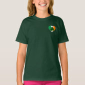 Vlag van Ierland Hart met Shamrock St. Patrick T-shirt (Voorkant)
