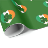 Vlag van Ierland Harten met Shamrocks St. Patrick Cadeaupapier (Rol Hoek)