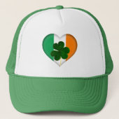 Vlag van Ierland Heart Shamrock Clover St. Patrick Trucker Pet (Voorkant)