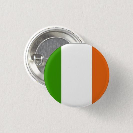 Vlag van Ierland - Irish tricolor Button (Voorkant /achterkant)
