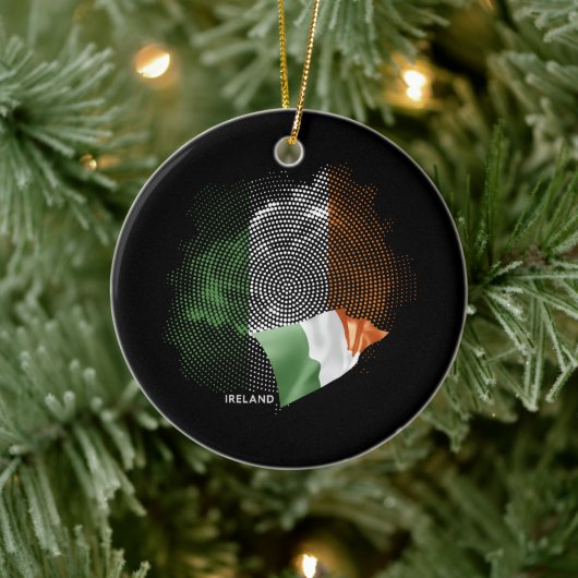 Vlag van Ierland Keramisch Ornament (Boom)