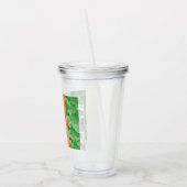 Vlag van Ierland met een shamrockpatroon Acryl Drinkbeker (Links)