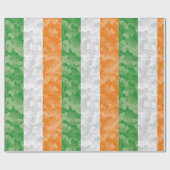 Vlag van Ierland met een shamrockpatroon Cadeaupapier (Vlak)