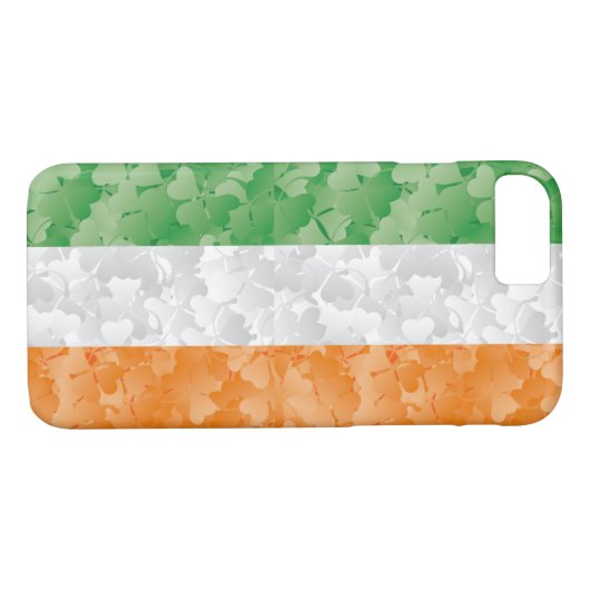Vlag van Ierland met een shamrockpatroon Case-Mate iPhone Case (Achterkant (Horizontaal))