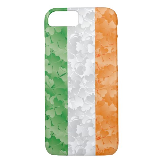 Vlag van Ierland met een shamrockpatroon Case-Mate iPhone Case (Achterkant)