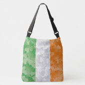 Vlag van Ierland met een shamrockpatroon Crossbody Tas (Voorkant)