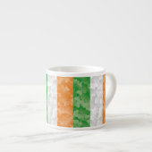 Vlag van Ierland met een shamrockpatroon Espresso Kop (Voorkant rechts)