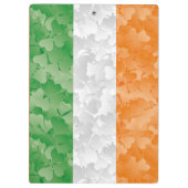 Vlag van Ierland met een shamrockpatroon Klembord (Achterkant)