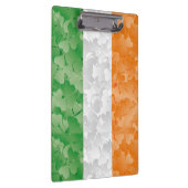 Vlag van Ierland met een shamrockpatroon Klembord (Rechts)