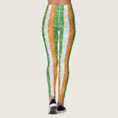 Vlag van Ierland met een shamrockpatroon Leggings (Achterkant)