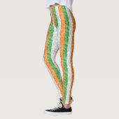 Vlag van Ierland met een shamrockpatroon Leggings (Links)