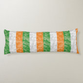 Vlag van Ierland met een shamrockpatroon Lichaamskussen (Achterkant)