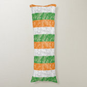 Vlag van Ierland met een shamrockpatroon Lichaamskussen (Voorkant Verticaal)