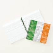 Vlag van Ierland met een shamrockpatroon Notitieboek (Binnen)