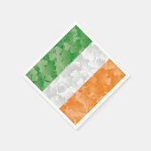 Vlag van Ierland met een shamrockpatroon Servet (Hoek)