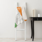 Vlag van Ierland met een shamrockpatroon Sherpa Deken (In situ)