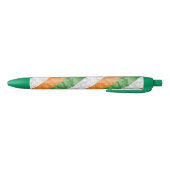 Vlag van Ierland met een shamrockpatroon Zwarte Inkt Pen (Bodem)
