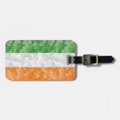 Vlag van Ierland met het shamrockpatroon Luggage T Bagagelabel (Voorkant horizontaal)