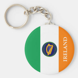 Vlag van Ierland met wapenschild Sleutelhanger