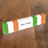 Vlag van Ierland Naambordje (Zijkant)