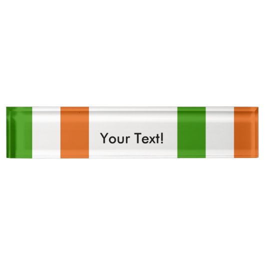 Vlag van Ierland Naambordje (Voorkant)