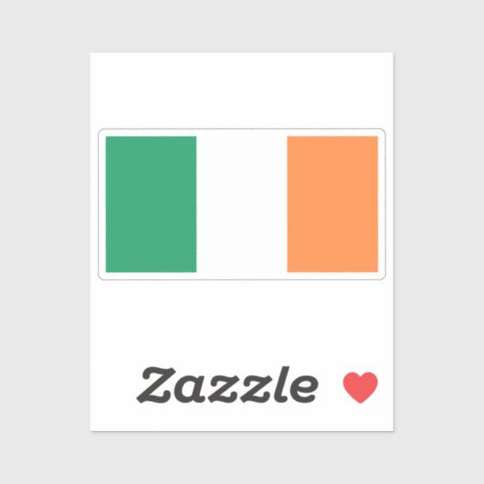 Vlag van Ierland op maat gesneden Sticker (Vel)