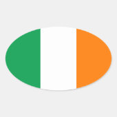 Vlag van Ierland Ovale Sticker (Voorkant)