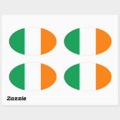 Vlag van Ierland Ovale Sticker (Vel)