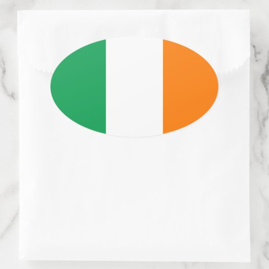 Vlag van Ierland Ovale Sticker (Tas)