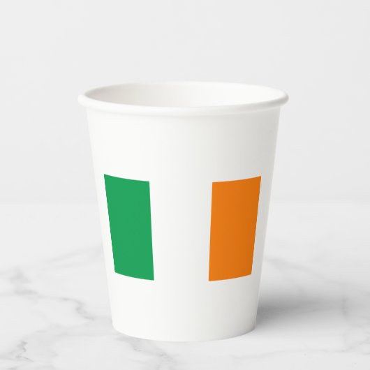 Vlag van Ierland Papieren Bekers (Voorkant)