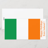 Vlag van Ierland, Prettige Feestdagen vanuit Ierla Feestdagenkaart (Voorkant / Achterkant)