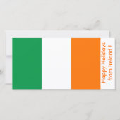 Vlag van Ierland, Prettige Feestdagen vanuit Ierla Feestdagenkaart (Voorkant)