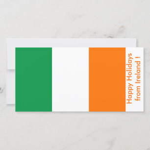 Vlag van Ierland, Prettige Feestdagen vanuit Ierla Feestdagenkaart