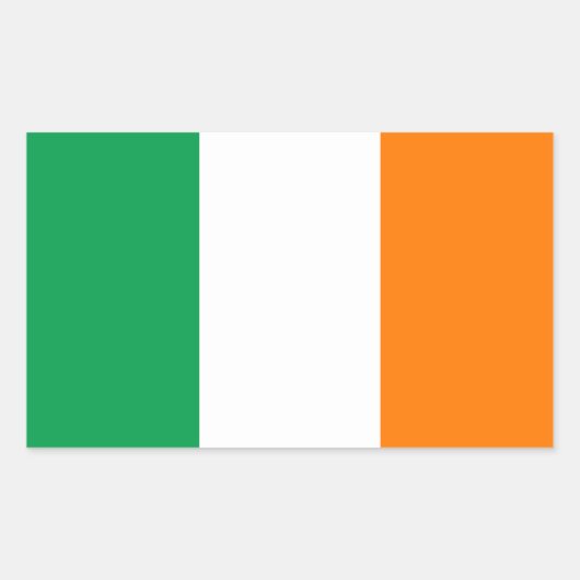 Vlag van Ierland Rechthoek Sticker (Voorkant)