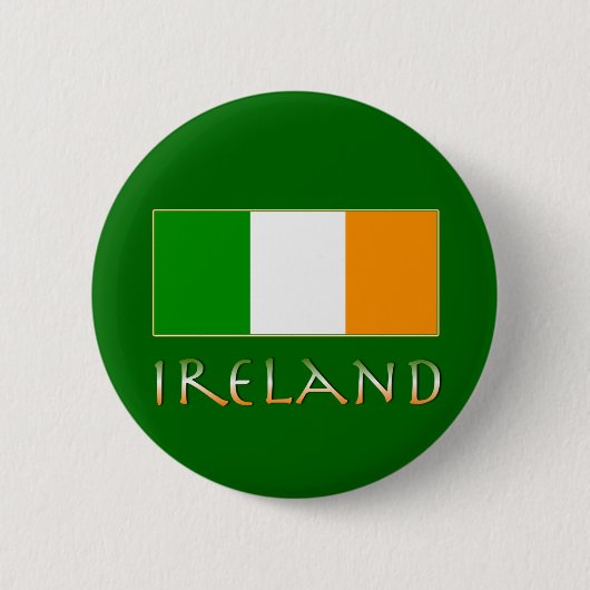 Vlag van Ierland Ronde Button 5,7 Cm (Voorkant)