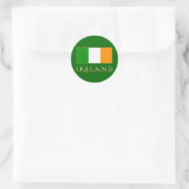 Vlag van Ierland Ronde Sticker (Tas)