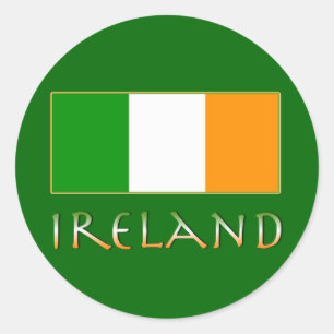 Vlag van Ierland Ronde Sticker