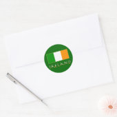 Vlag van Ierland Ronde Sticker (Envelop)