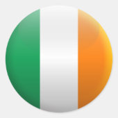 Vlag van Ierland Ronde Sticker (Voorkant)