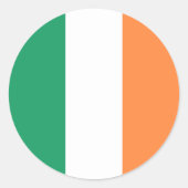 Vlag van Ierland Ronde Sticker (Voorkant)