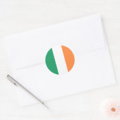 Vlag van Ierland Ronde Sticker (Envelop)