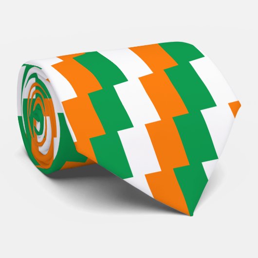 Vlag van Ierland Saint Patrick's Day Stropdas (Opgerold)