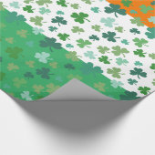 vlag van Ierland Shamrock Muted Cadeaupapier (Hoek)