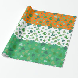 vlag van Ierland Shamrock Muted Cadeaupapier